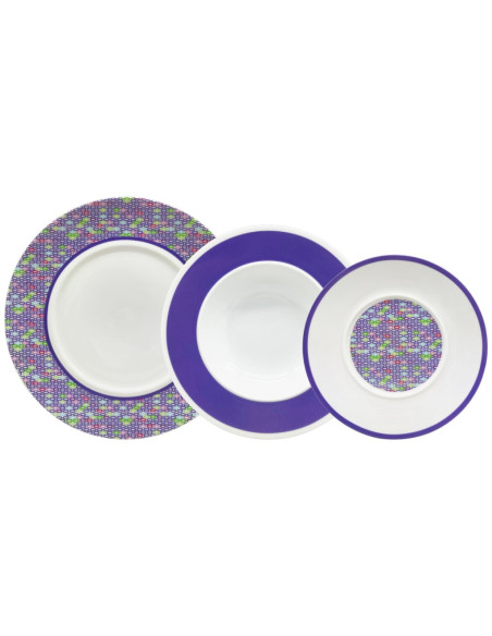 TOGNANA SET 2 POSTI TAVOLA 6 PEZZI - VIOLET BEANS