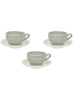TOGNANA SET 3 TAZZE CAFFE CON PIATTINO - ALGARVE