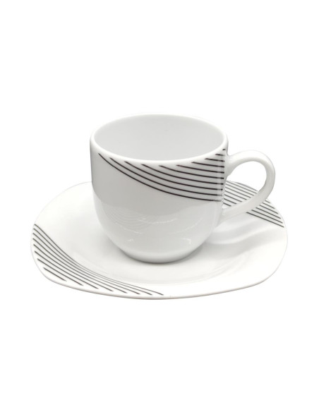 WEISSESTAL SERVIZIO PIATTI 53 PEZZI - TRALI BLACK