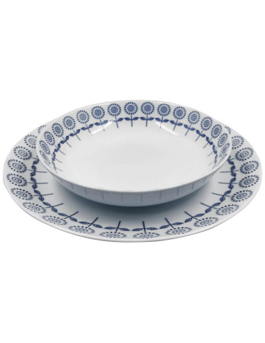 WEISSESTAL SERVIZIO PIATTI 57 PEZZI - BLUMEN