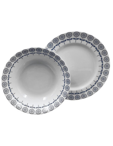 WEISSESTAL SERVIZIO PIATTI 57 PEZZI - BLUMEN