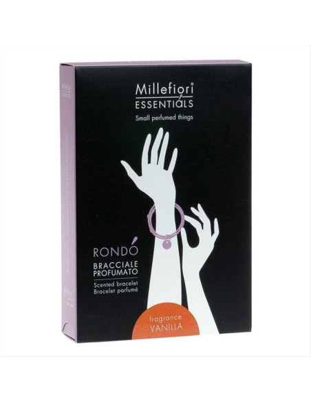 MILLEFIORI BRACCIALETTO 4 FILI IN GOMMA PROFUMATA - VANIGLIA