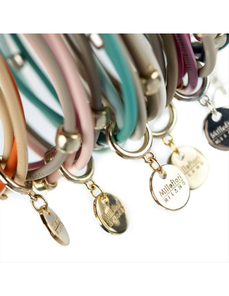 MILLEFIORI BRACCIALETTO 4 FILI IN GOMMA PROFUMATA - VANIGLIA