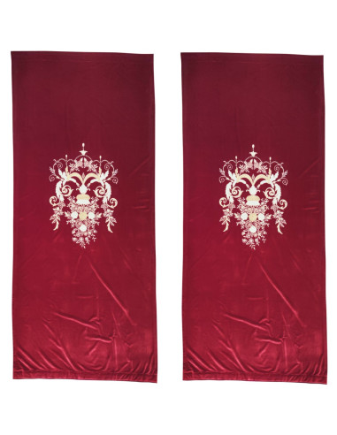 RICAM ART COPPIA DI CALATE IN VELLUTO RICAMATO...