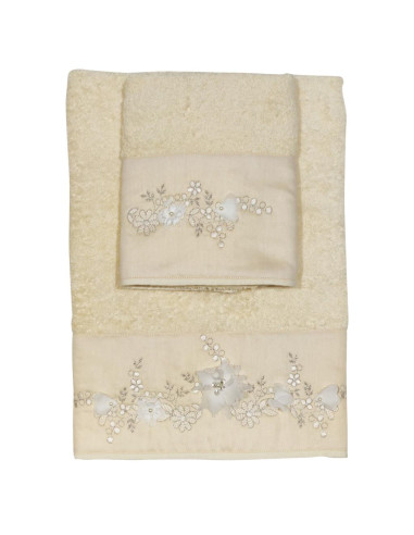 DAVID SET 2 ASCIUGAMANI VISO E OSPITE IN SPUGNA...