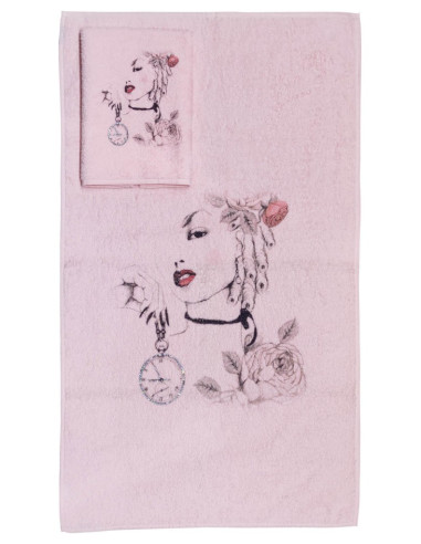 AGOSTINI SET 2 ASCIUGAMANI IN SPUGNA - LADY