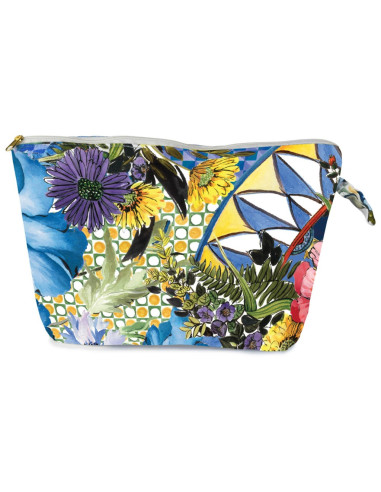 BACI MILANO POCHETTE IN LINO CON CHIUSURA A ZIP...