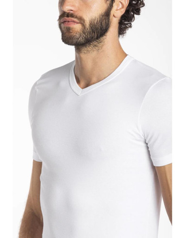 JULIPET MAGLIETTA MEZZA MANICA UOMO SCOLLO A V...
