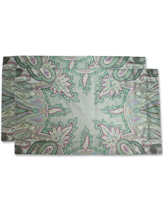 ETRO SET 2 FEDERE PER GUANCIALI 50 X 80 CM 3 VOLANI IN...