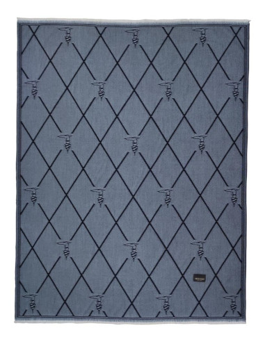 TRUSSARDI PLAID IN LANA 130 X 180 CM - YACHT
