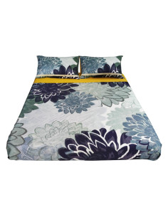 OILILY COMPLETO LENZUOLA MATRIMONIALE IN RASO - FLOWER...