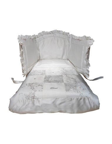 DAVID COMPLETO 5 PEZZI PER LETTINO IN RASO -...