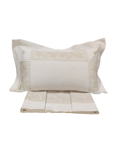 CENTRO DEL RICAMO PARURE LENZUOLA MATRIMONIALE...