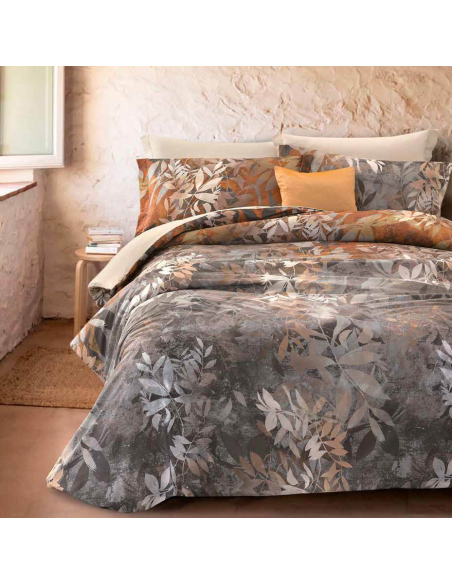 CASAMICA PARURE COPRIPIUMINO MATRIMONIALE IN RASO - TUNDRA