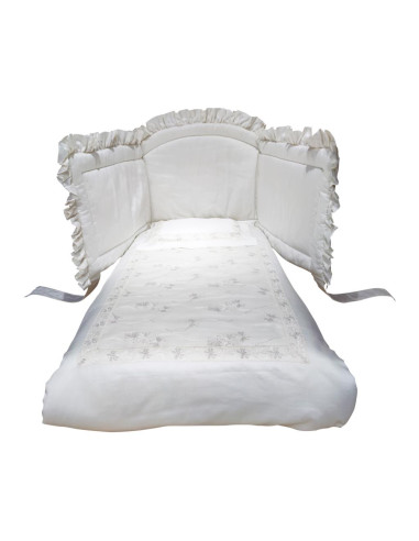 DAVID COMPLETO 5 PEZZI PER LETTINO IN RASO CON...