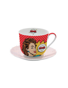 EASY LIFE TAZZA COLAZIONE CON PIATTINO 40 CL - POP ART