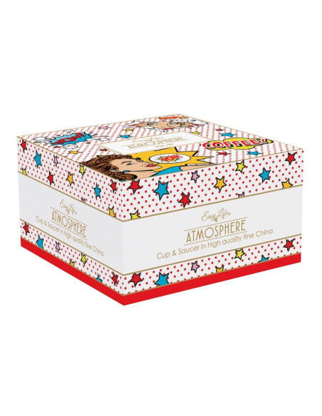 EASY LIFE TAZZA COLAZIONE CON PIATTINO 40 CL - POP ART