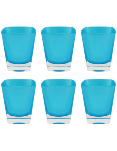 I TULIPANI SET 6 BICCHIERI ACQUA COLORATI 36 CL...