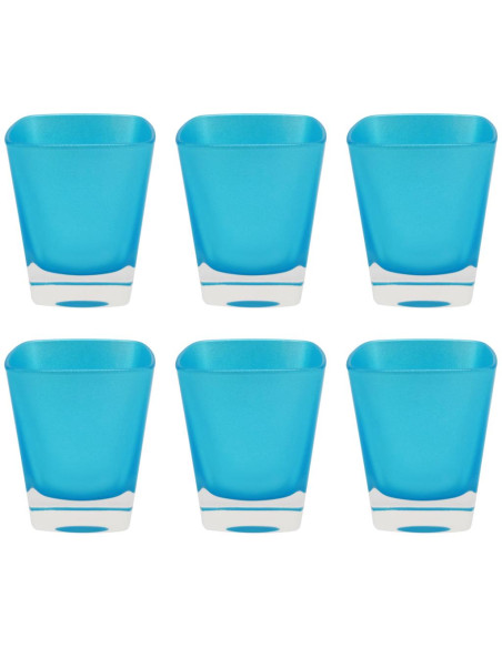 I TULIPANI SET 6 BICCHIERI ACQUA COLORATI 36 CL - PRILLY PERLATO