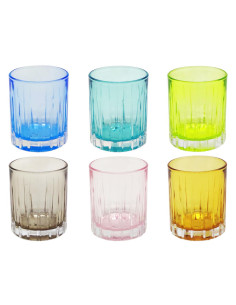 FEELING SET 6 BICCHIERI LIQUORE MULTICOLOR 9 CL - TIME