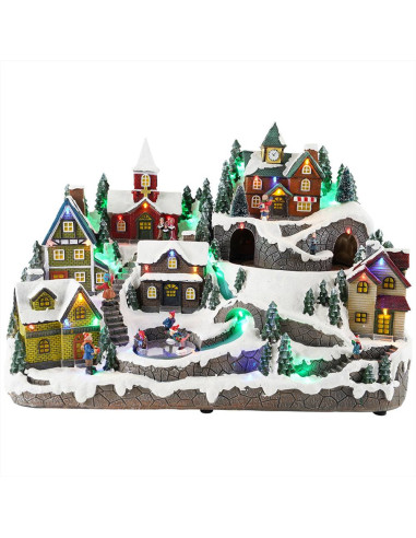 TIMSTOR VILLAGGIO NATALIZIO ANIMATO, LED E MUSICA