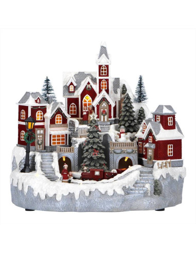 TIMSTOR VILALGGIO NATALIZIO ANIMATO, LED E MUSICA