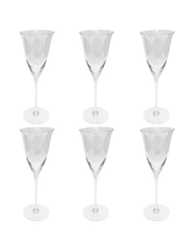 JEAN CLOSÈ SET 6 CALICI ACQUA IN CRISTALLO -...