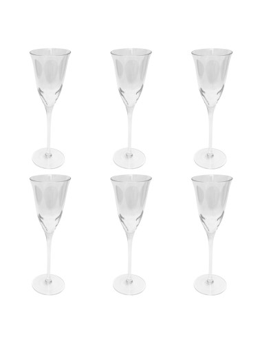 JEAN CLOSÈ SET 6 CALICI VINO IN CRISTALLO -...
