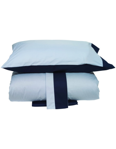 FAZZINI COMPLETO COPRIPIUMINO MATRIMONIALE DOUBLE FACE IN PERCALLE - MUSK DOUBLE