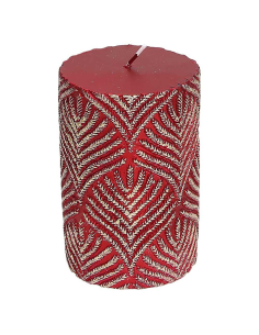 FONTEBASSO CANDELA CERA ROSSA ANDREA Ø 10 X H11 CM - LUXORY