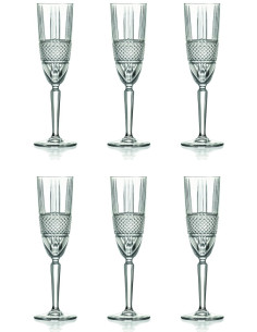 RCR SET 6 CALICI FLUTE 19 CL - BRILLANTE