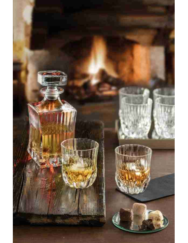 RCR SET 7 PEZZI BOTTIGLIA + BICCHIERI WHISKY -...
