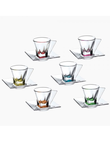 RCR SET 6 TAZZE CAFFÉ 70 ML - FUSION COLOURS