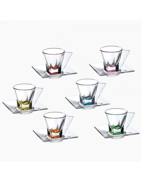RCR SET 6 TAZZE CAFFÉ 70 ML - FUSION COLOURS