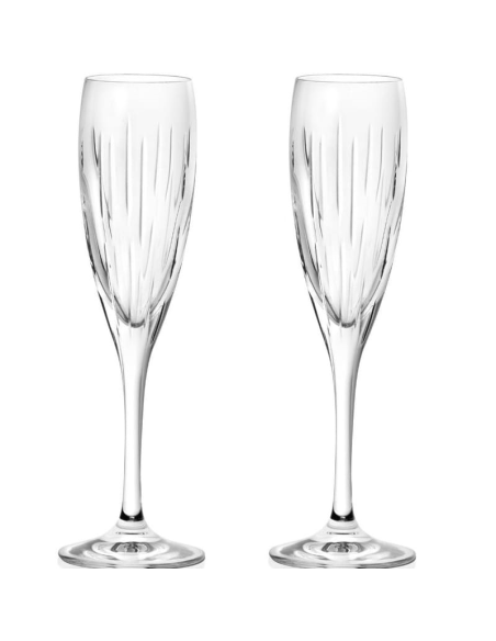 RCR DA VINCI PRESTIGE SET 2 CALICI FLUTE 16 CL IN CRISTALLO - MONNALISA
