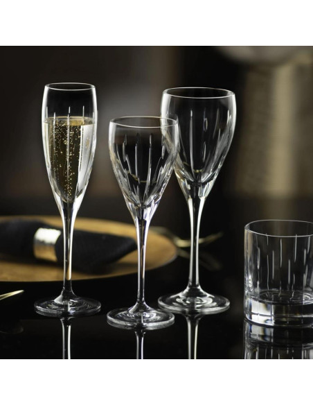 RCR DA VINCI PRESTIGE SET 2 CALICI FLUTE 16 CL IN CRISTALLO - MONNALISA