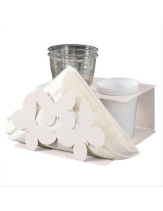 ARTI & MESTIERI PORTATOVAGLIOLI E PORTABICCHIERI - FARFALLE