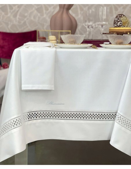 BLUMARINE TOVAGLIA DA 12 RETTANGOLARE 180 X 300 CM IN COTONE - PORCELLANA