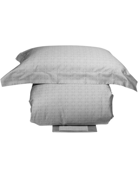 BLUMARINE COMPLETO COPRIPIUMINO MATRIMONIALE IN RASO - QUADRIFOGLIO