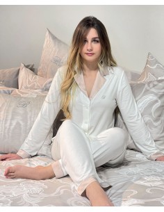 BLUMARINE PIGIAMA DONNA APERTO MANICA LUNGA E PANTALONE...