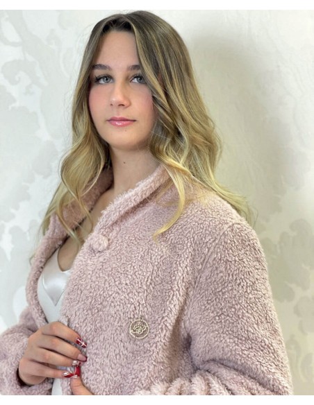 BLUMARINE VESTAGLIA DONNA DA CAMERA ABBOTTONATA - CANDORE