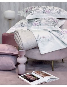 BLUMARINE COMPLETO LENZUOLA MATRIMONIALE IN RASO - ORCHIDEA