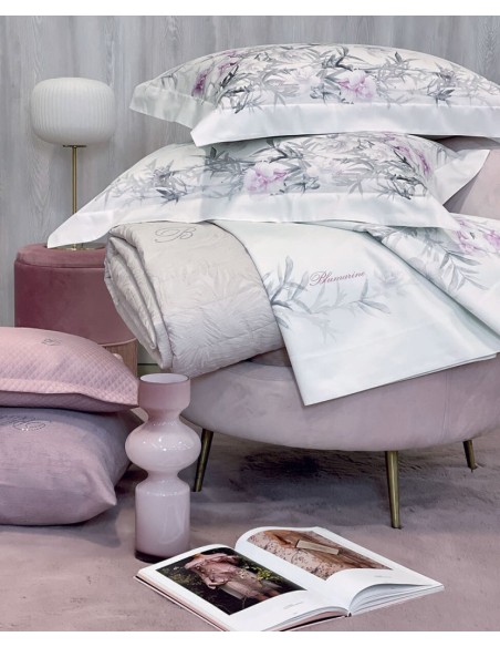 BLUMARINE COMPLETO LENZUOLA MATRIMONIALE IN RASO - ORCHIDEA