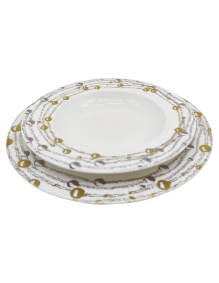 BLUMARINE SERVIZIO DI PIATTI 55 PEZZI IN PORCELLANA - PEONIA