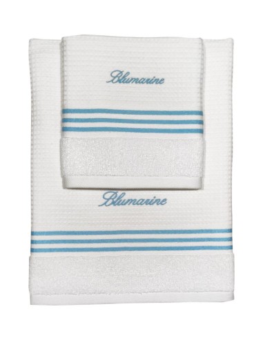 BLUMARINE SET 2 ASCIUGAMANI IN NIDO D'APE -...