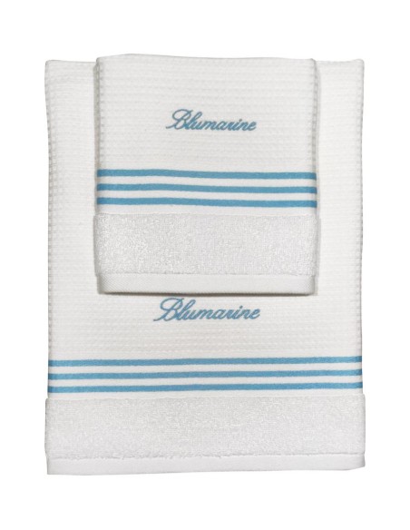 BLUMARINE SET 2 ASCIUGAMANI IN NIDO D'APE - TENNIS CLUB