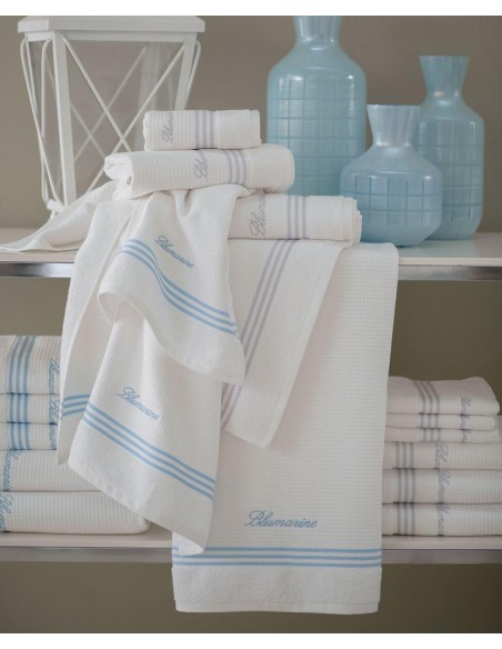 BLUMARINE SET 2 ASCIUGAMANI IN NIDO D'APE - TENNIS CLUB