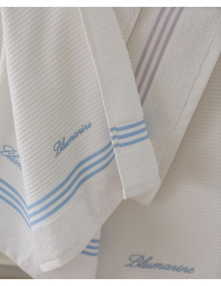 BLUMARINE SET 2 ASCIUGAMANI IN NIDO D'APE - TENNIS CLUB