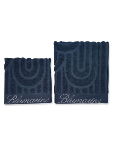 BLUMARINE SET 2 ASCIUGAMANI IN SPUGNA DI COTONE...