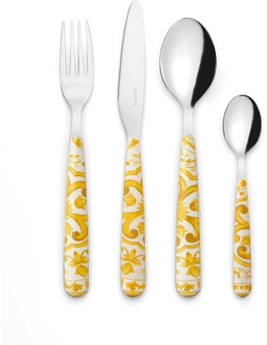 GUZZINI SERVIZIO POSATE 24 PEZZI IN ACCIAO INOX...